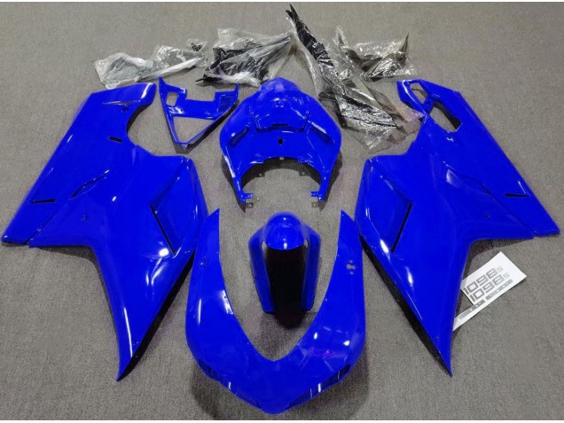 Schlichte Glänzend Blau 2007-2014 Ducati 848 1098 1198 Motorrad Verkleidungen