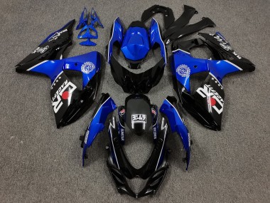 Schwarz & Blau Mit Benutzerdefinierten Logos 2009-2016 GSXR 1000 Motorrad Verkleidungen
