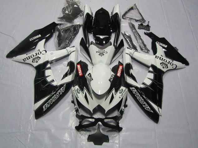 Schwarz Corona 2008-2010 GSXR 600-750 Motorrad Verkleidungen