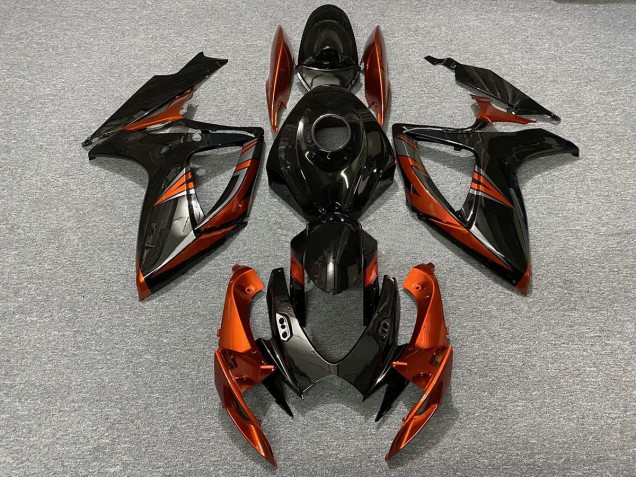 Schwarz & Gebranntes Orange 2006-2007 GSXR 600-750 Motorrad Verkleidungen Schwarz & Gebranntes Orange 2006-2007 GSXR 600-750 Motorrad Verkleidungen
