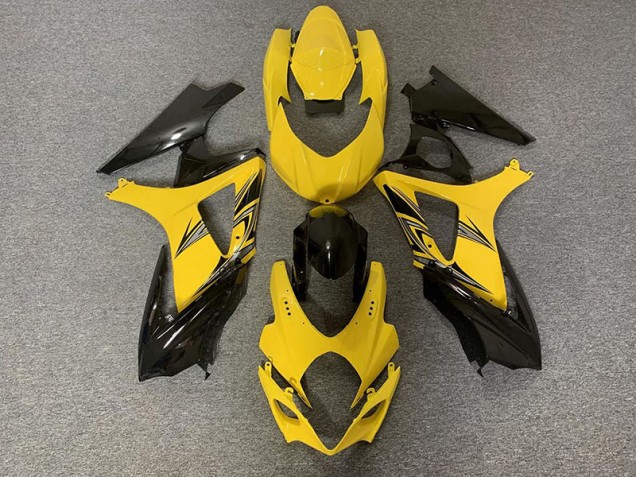 Schwarz & Gelb 2007-2008 GSXR 1000 Motorrad Verkleidungen