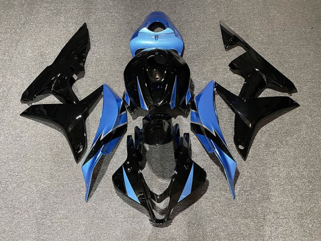 Schwarz Glänzend & Hellblau 2007-2008 CBR600RR Motorrad Verkleidungen