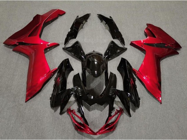 Schwarz Glänzend & Lavarot 2011-2024 GSXR 600-750 Motorrad Verkleidungen