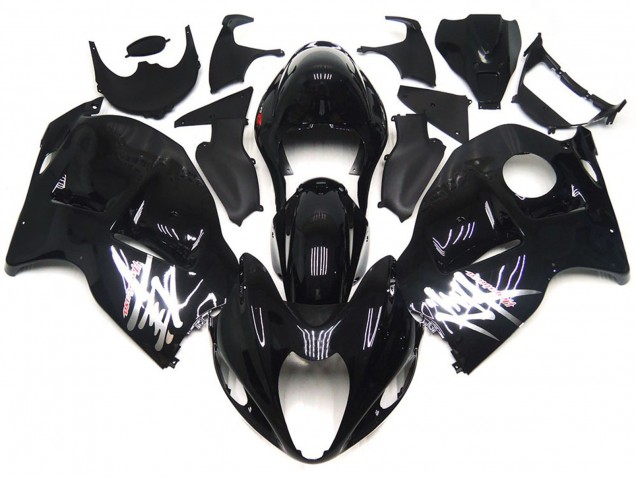 Schwarz Glänzend Mit Silbernen Aufklebern 1997-2007 GSXR 1300 Motorrad Verkleidungen