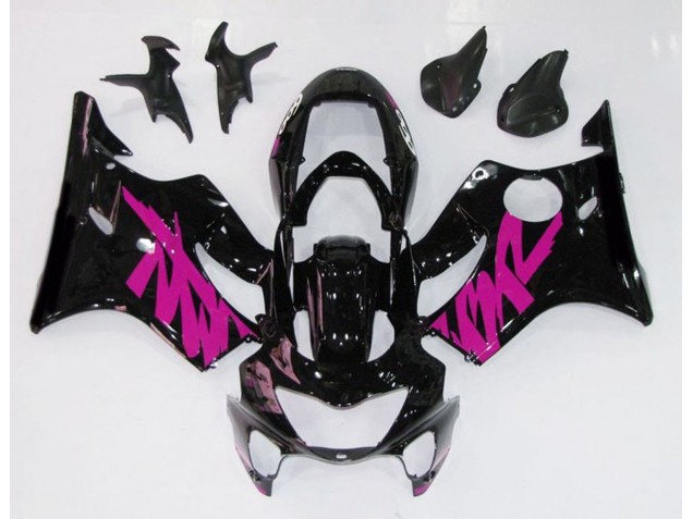 Schwarz Glänzend & Pink 1999-2000 CBR600 F4 Motorrad Verkleidungen