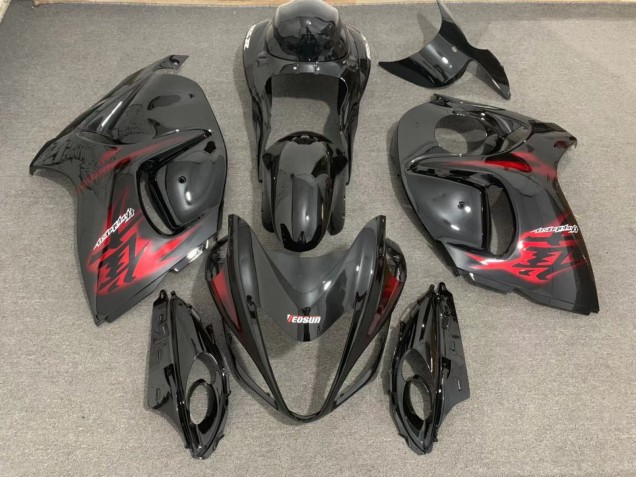 Schwarz Glänzend & Rot 2008-2020 GSXR 1300 Motorrad Verkleidungen