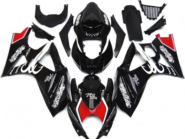 Schwarz & Weiß Mit Rot 2007-2008 GSXR 1000 Motorrad Verkleidungen