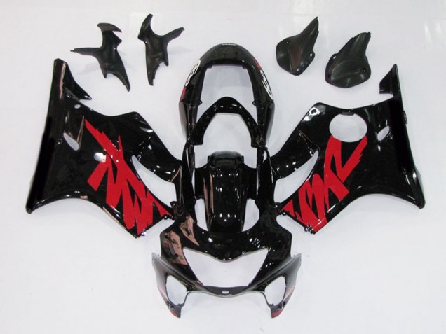 Schwarz Rot Glänzend Aufkleber 1999-2000 CBR600 F4 Motorrad Verkleidungen