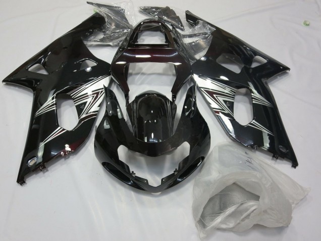 Schwarz Silber Glanz 2001-2003 GSXR 600-750 Motorrad Verkleidungen