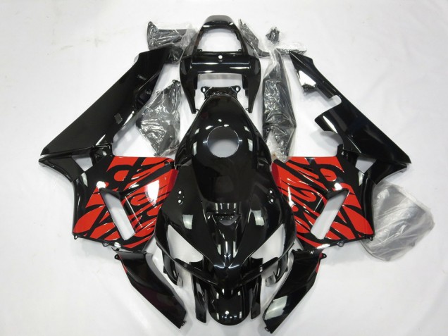Schwarz & Tribal-Rot 2005-2006 CBR600RR Motorrad Verkleidungen