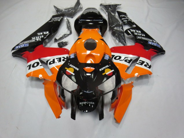 Schwarzer Boden Repsol 2005-2006 CBR600RR Motorrad Verkleidungen