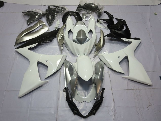 Silber & Weiß 2009-2016 GSXR 1000 Motorrad Verkleidungen