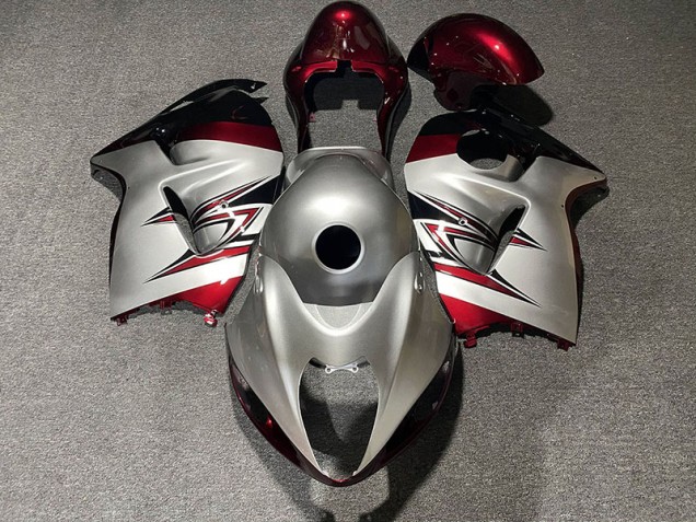 Silber Glänzend & Candy Red 1997-2007 GSXR 1300 Motorrad Verkleidungen