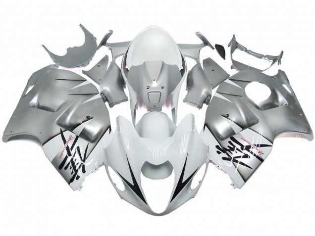 Silber & Glänzend Weiß OEM Stil 1997-2007 GSXR 1300 Motorrad Verkleidungen