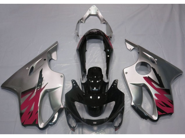 Silber Glänzend & Rot 1999-2000 CBR600 F4 Motorrad Verkleidungen