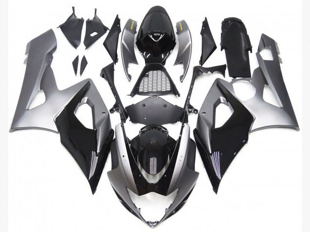 Silber & Glänzender Schwarzstil 2005-2006 GSXR 1000 Motorrad Verkleidungen
