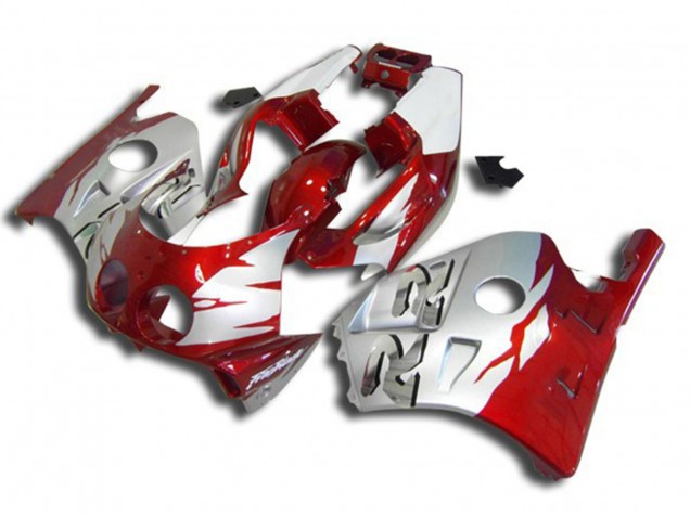Silber Rot & Weiß 1990-1998 CBR250RR Motorrad Verkleidungen