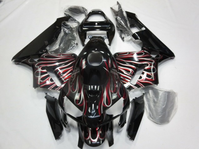 Silber & Rot Flamme 2005-2006 CBR600RR Motorrad Verkleidungen