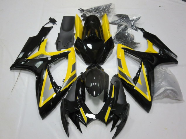 Silber & Schwarz Gelb 2006-2007 GSXR 600-750 Motorrad Verkleidungen