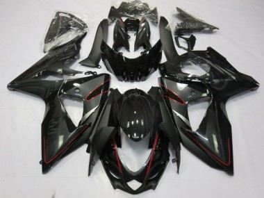 Silber Schwarz & Rot 2009-2016 GSXR 1000 Motorrad Verkleidungen