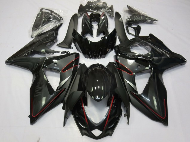 Silber Schwarz & Rot 2009-2016 GSXR 1000 Motorrad Verkleidungen