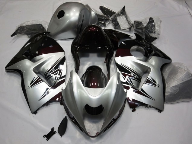 Silber & Tiefrot 1997-2007 GSXR 1300 Motorrad Verkleidungen