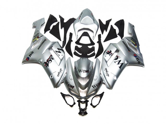 Silber West Glanz 2007-2008 ZX6R Motorrad Verkleidungen