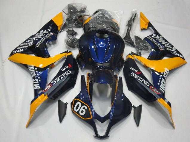 Spezial Tiefes Blau & Gelb 2007-2008 CBR600RR Motorrad Verkleidungen