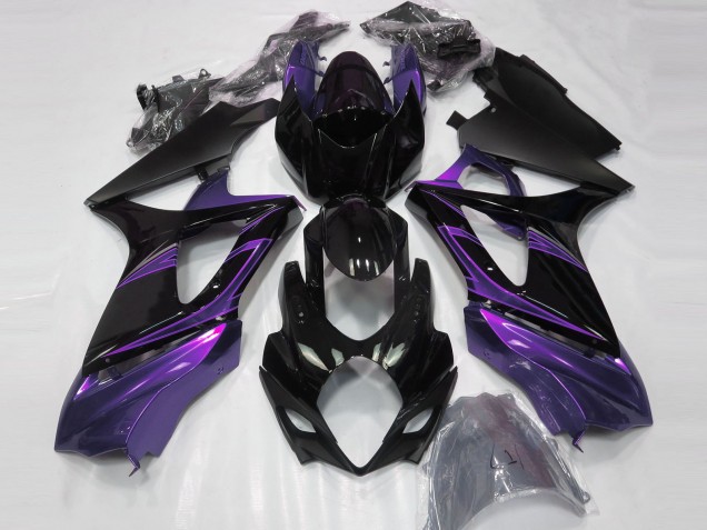 Stimmungsviolett & Schwarz Glänzend 2007-2008 GSXR 1000 Motorrad Verkleidungen