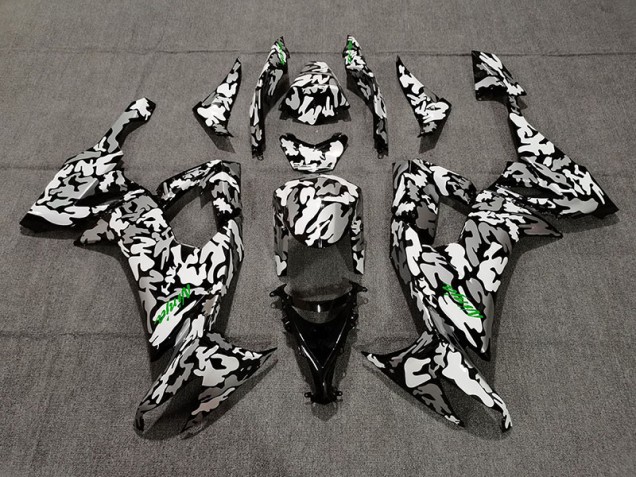 Tarnung & Grünes Logo 2008-2010 ZX10R Motorrad Verkleidungen