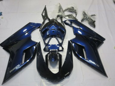 Tiefes Blau 2007-2014 Ducati 848 1098 1198 Motorrad Verkleidungen