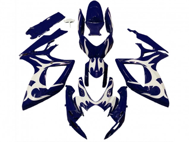 Tiefes Blau & Weiß Design 2006-2007 GSXR 600-750 Motorrad Verkleidungen