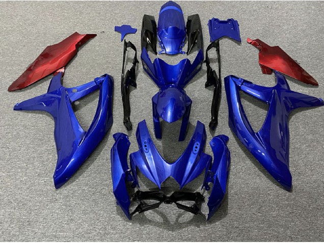 Tiefes Blau & Rot 2008-2010 GSXR 600-750 Motorrad Verkleidungen
