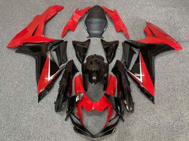 Tiefrot & Schwarzglanz 2011-2024 GSXR 600-750 Motorrad Verkleidungen