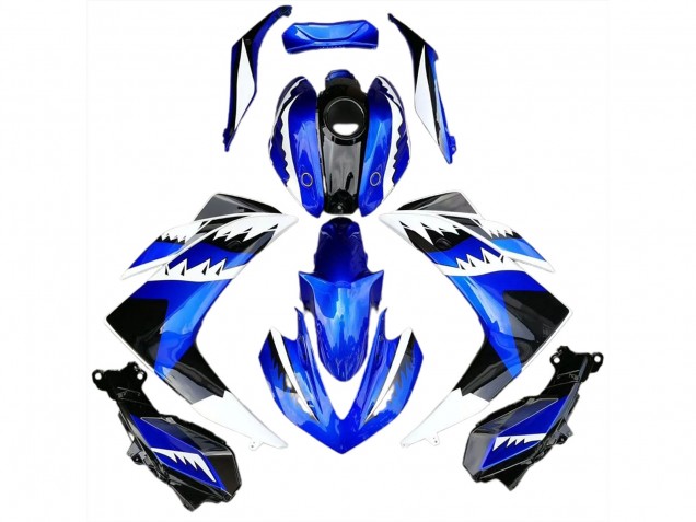 Weißer Blauer & Schwarzer Hai 2015-2018 R3 Motorrad Verkleidungen